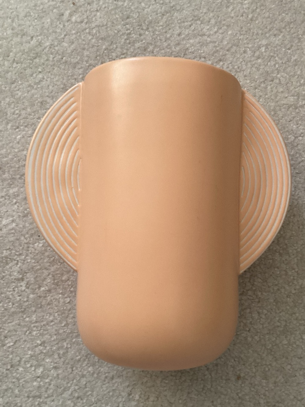 Anthropologie apricot ceramic vessel vase with wings